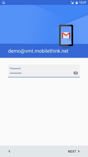 Enter your password and select NEXT