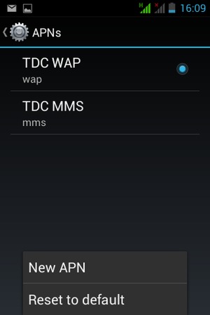 Select Reset to default