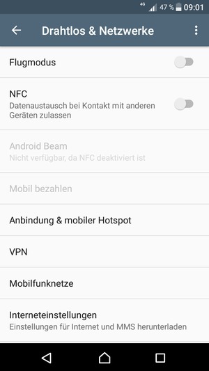 Wählen Sie Mobilfunknetze