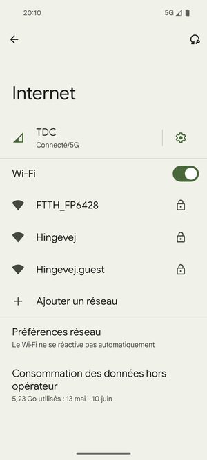 Sélectionnez le réseau sans fil auquel vous souhaitez vous connecter