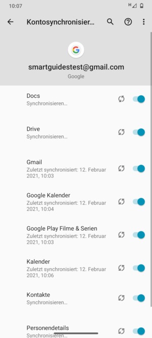 Ihre Kontakte von Google werden nun auf Ihr Handy synchronisiert