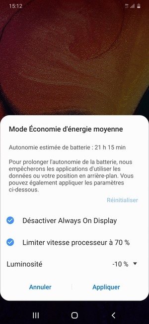 Sélectionnez Appliquer