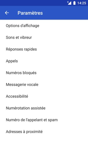 Sélectionnez Messagerie vocale