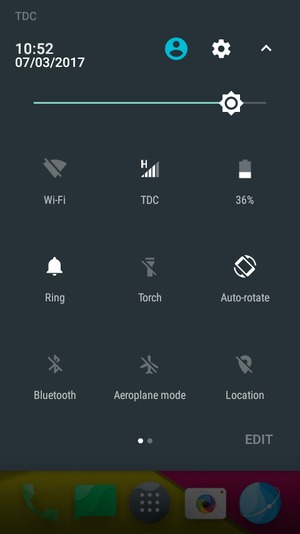 Adjust brightness to the required level