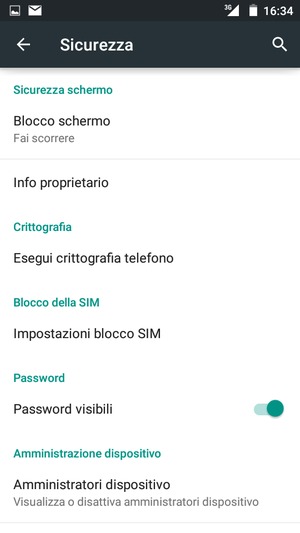 Seleziona Impostazioni blocco SIM
