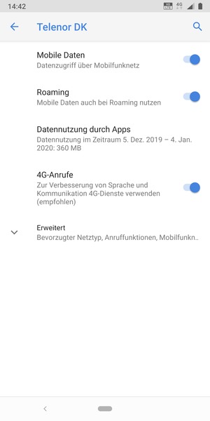 Schalten Sie Roaming an oder aus