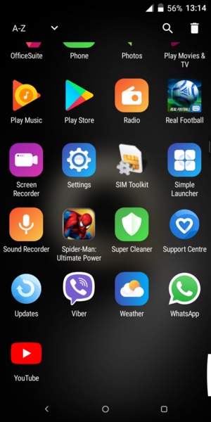 Scroll to and select Settings
