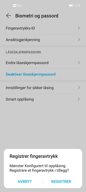 Velg AVBRYT