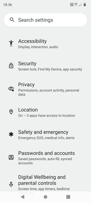 Scroll to and select Location