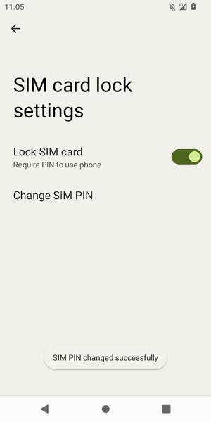 Your SIM PIN has been changed