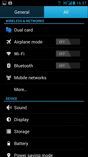 Select All and Wi-Fi