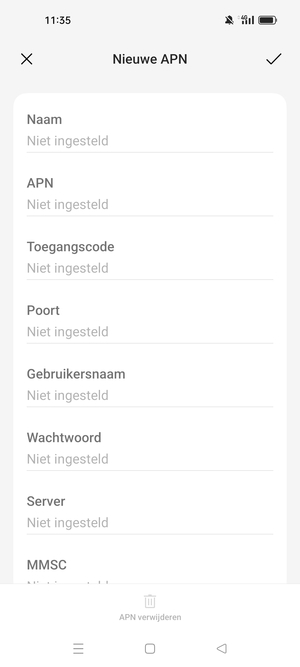 Voer internetgegevens in