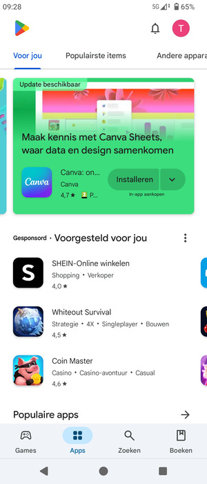 Selecteer Zoeken