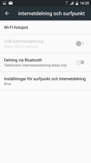 Välj Wi-Fi-hotspot