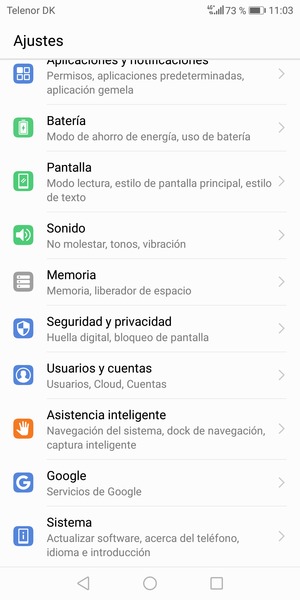 Desplácese y seleccione Sistema