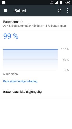 Velg Batterisparing