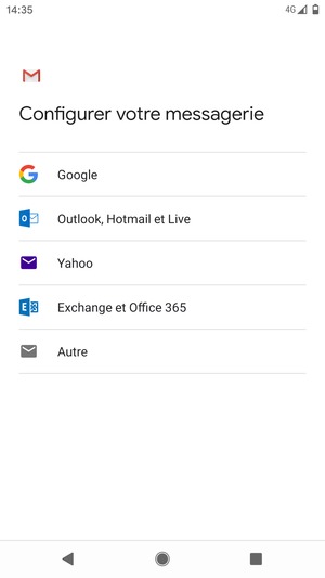 Sélectionnez Exchange et Office 365