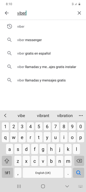 Introduzca el nombre de la aplicación y seleccione Buscar