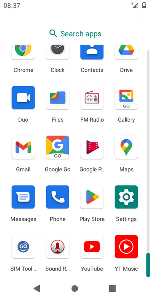 Scroll to and select Settings