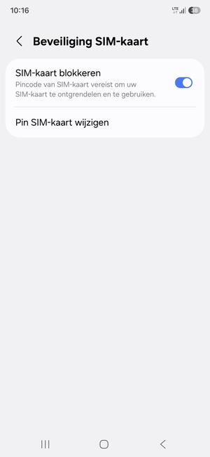 Selecteer Pin SIM-kaart wijzigen