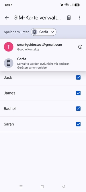 Wählen Sie Ihr  Google-Konto