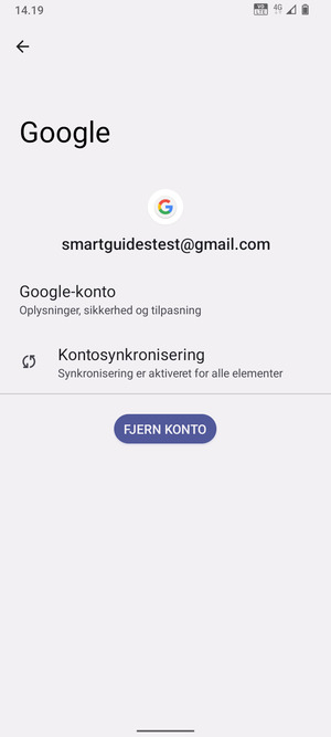 Vælg Kontosynkronisering