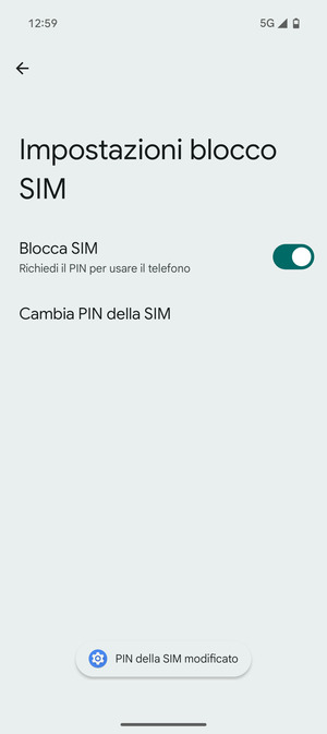 Il tuo PIN della SIM è stato modificato