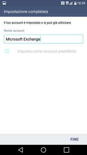 Scegli un nome per il tuo account e seleziona FINE