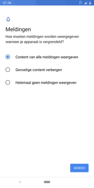 Selecteer uw voorkeursoptie en selecteer GEREED