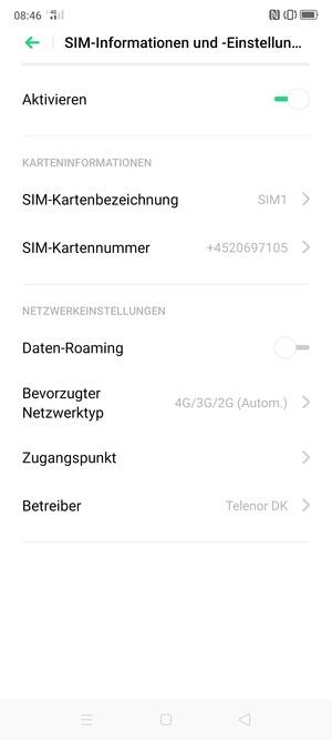 Wählen Sie Zugangspunkt