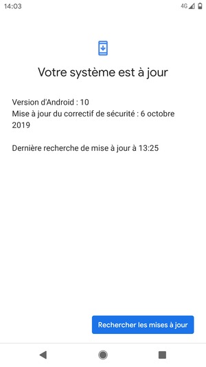 Sélectionnez Rechercher les mises à jour