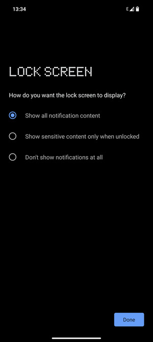 Select your preferred option and select Done