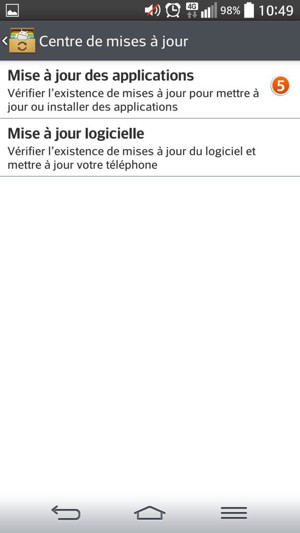 Sélectionnez Mise à jour logicielle