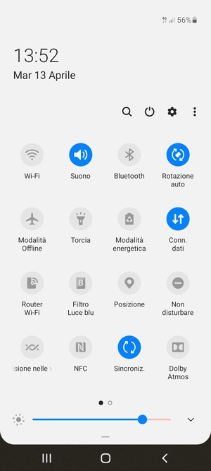 Seleziona il tasto v