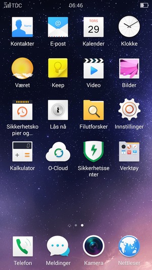 Velg Innstillinger