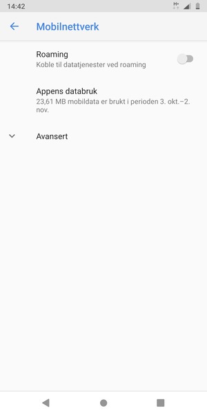For å bytte nettverk hvis det oppstår nettverksproblemer, velg Avansert