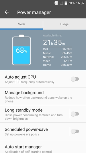 Slå på Auto adjust CPU