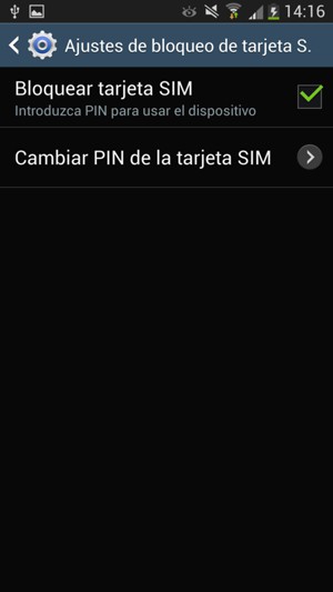 Seleccione Cambiar PIN de la tarjeta SIM