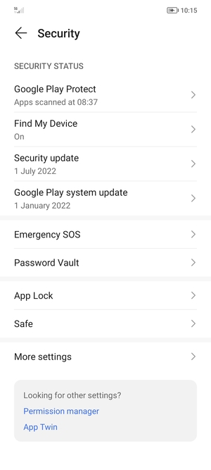Select More settings