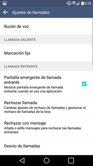 Seleccione Buzón de voz