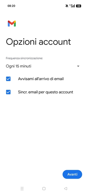 Seleziona Avanti