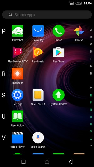 Scroll to and select Settings