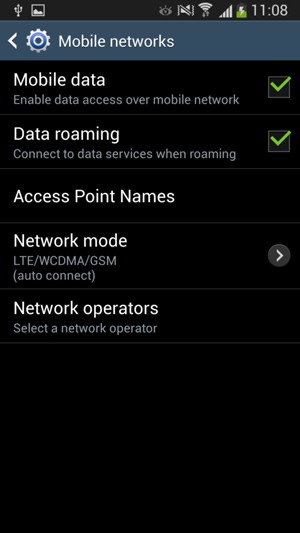 Select Network mode