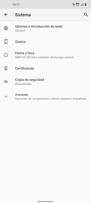Seleccione Copia de seguridad