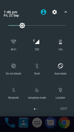 Adjust brightness to the required level