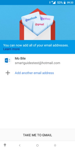 Select TAKE ME TO GMAIL