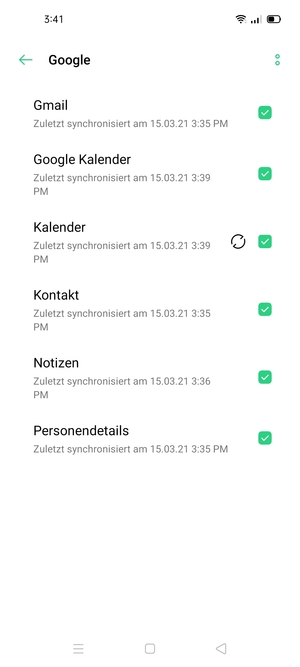 Stellen Sie sicher, dass Kontakt ausgewählt ist, und wählen Sie die Menü-Taste
