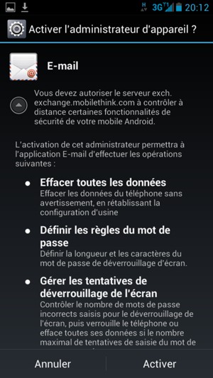 Sélectionnez Activer