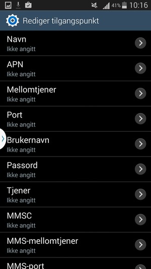 Skriv inn internett-informasjon