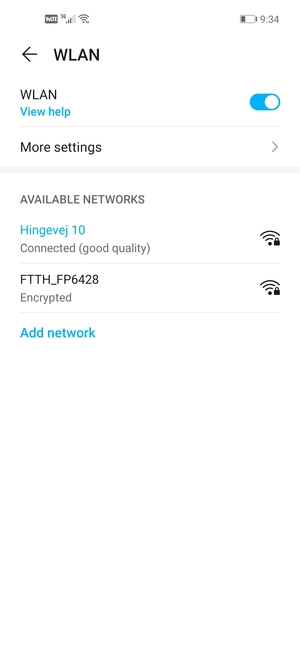 You are now connected to the Wi-Fi network